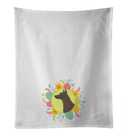 NEW Mexican Hairless Dog Xolo Easter Kitchen Towel Set of 2 White Dish Towels Decorative Bathroom Hand towel for Hand, Face, Hair, Yoga, Tea